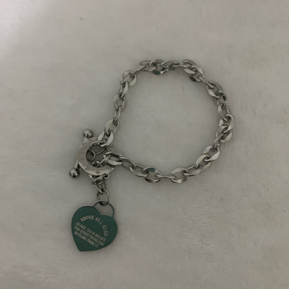 Proverbs Silver Heart Bracelet - image 4